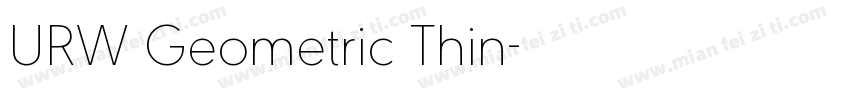 URW Geometric Thin字体转换